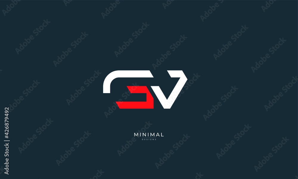 Alphabet letter icon logo GV Alphabet letter icon logo GV