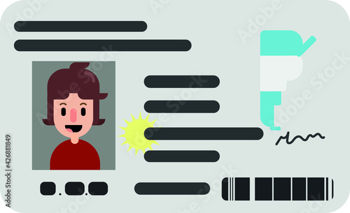 Documento Argentino Nacional Flat Vector