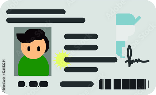 Documento Argentino Nacional Flat Vector