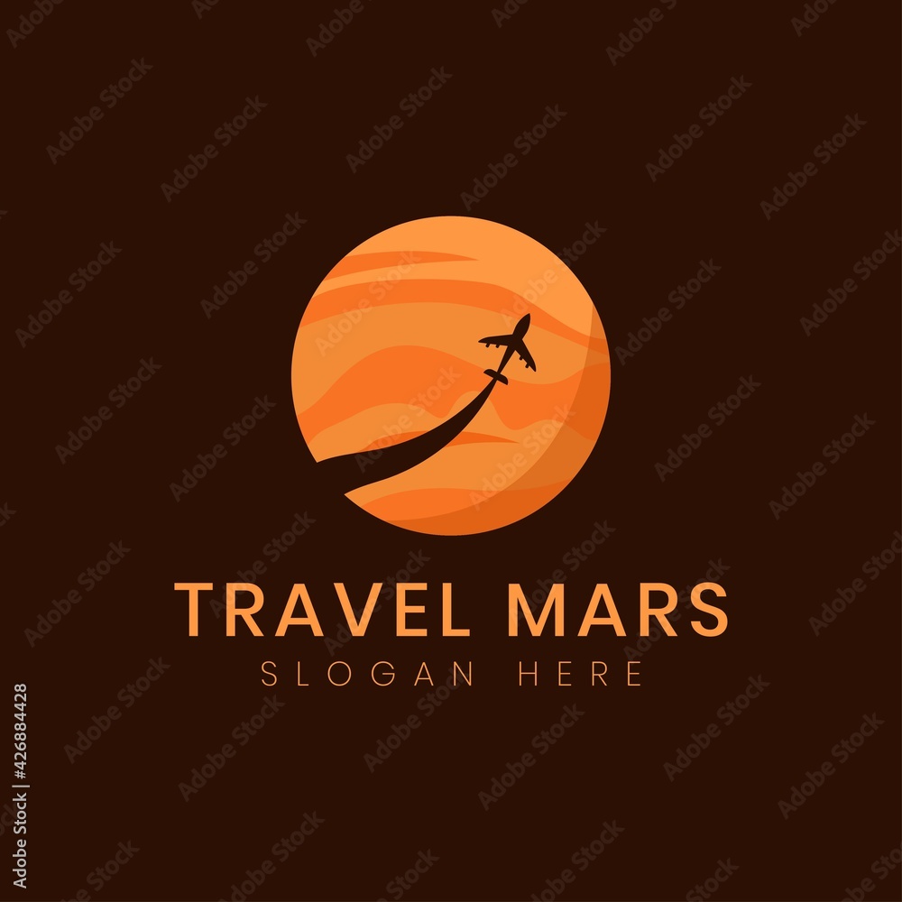 Mars mission logo design illustration Mars mission logo design illustration