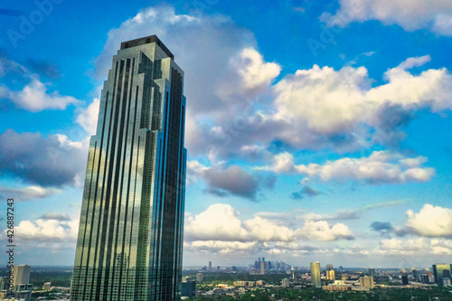 Williams Tower Uptown Houston Texas with downtown skyline in background