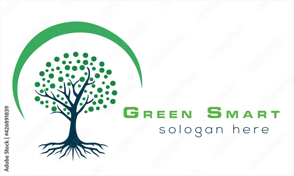 Obraz premium Tree Logo design tamplate