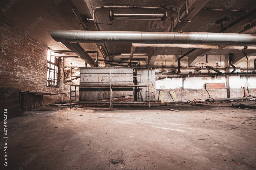 abandoned factory interior