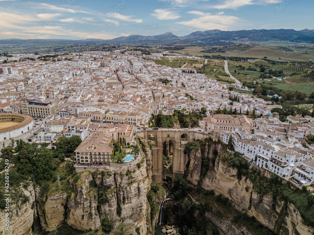 Aerial view of Ronda, Spain