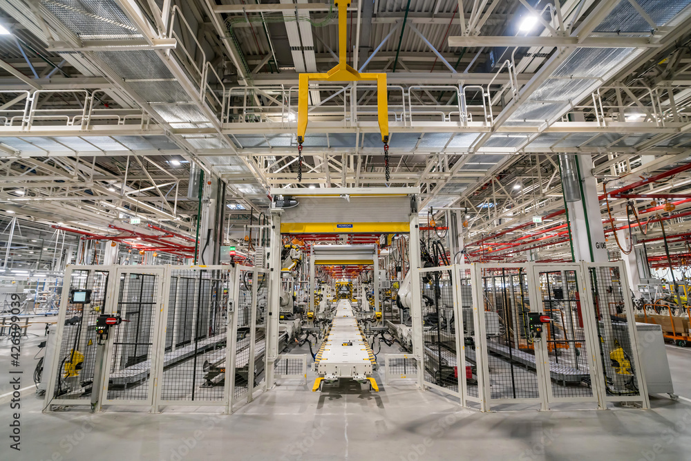 Fototapeta premium Automobile assembly line production