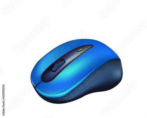 PC wireless mouse. vector illustration