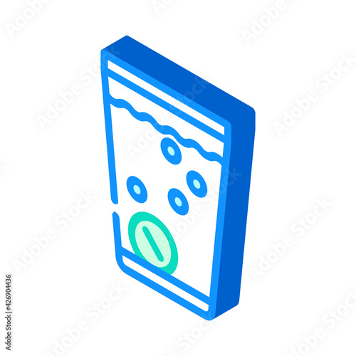 water soluble pills isometric icon vector. water soluble pills sign. isolated symbol illustration