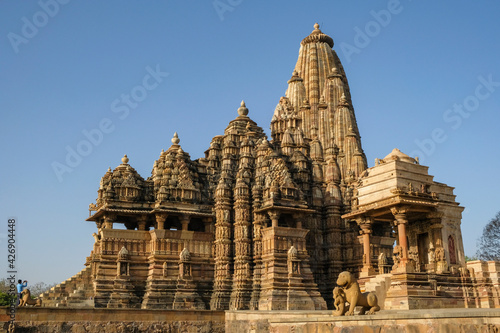 Canvastavla The Kandariya Mahadev Temple and the Mahadeva Temple in Khajuraho, Madhya Pradesh, India