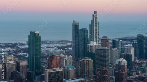 Wallpaper Mural Chicago South Loop - Day to Night Time Lapse Torontodigital.ca
