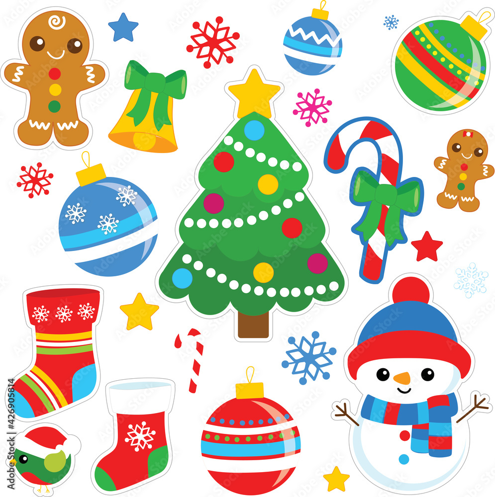 Christmas set illustration