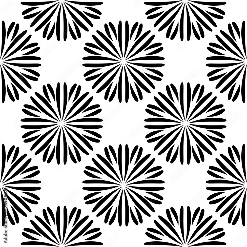 Obraz premium Abstract seamless pattern with mandala flower. Mosaic, tile, polka dot. Floral background.