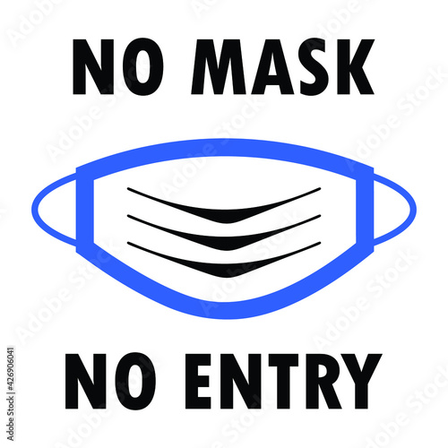 no mask no entry icon design vector