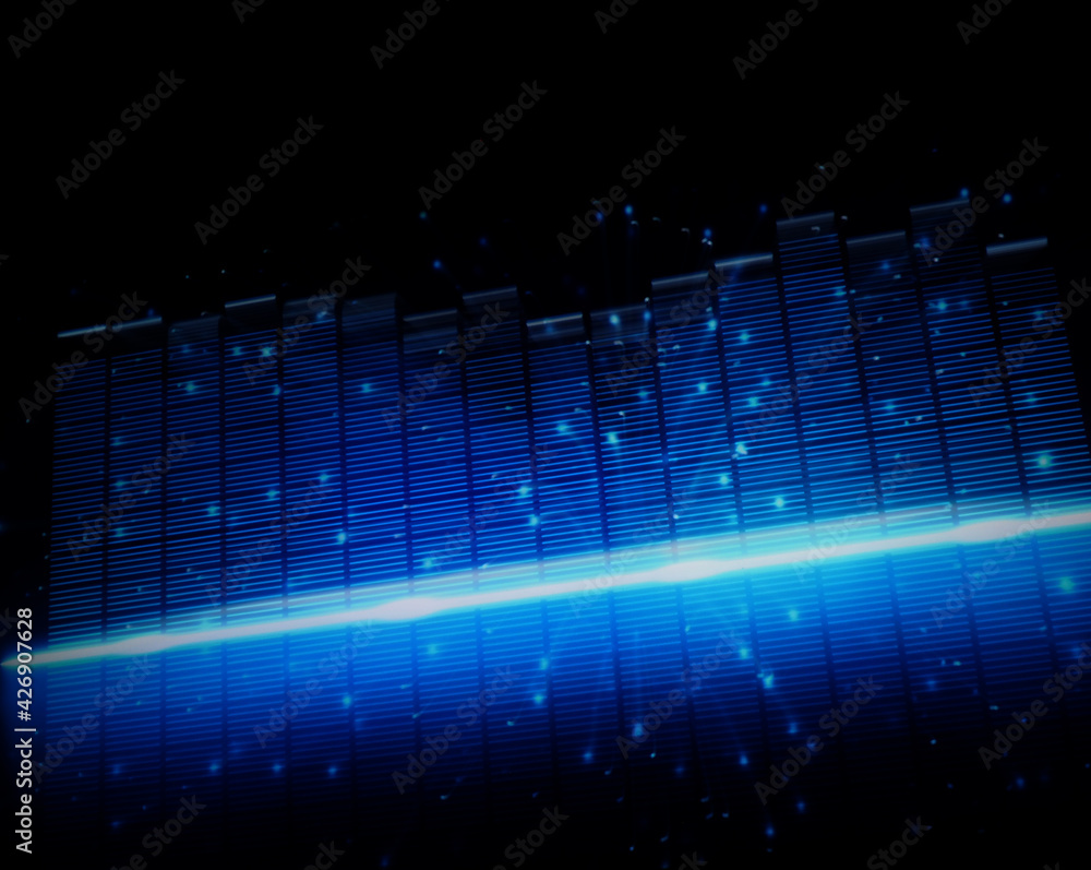 Moving fast music equalizer bar. represent deeper sound and emotional