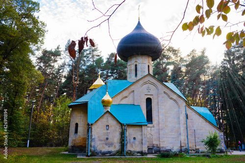 Holy Transfiguration Church, architect A. Shchusev in the Natalyevka estate complex, Kharkiv region, Ukraine photo