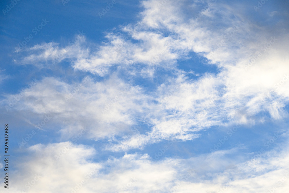 Light and airy cloudscape, white clouds and blue sky as a nature background
Light and airy cloudscape, white clouds and blue sky as a nature background