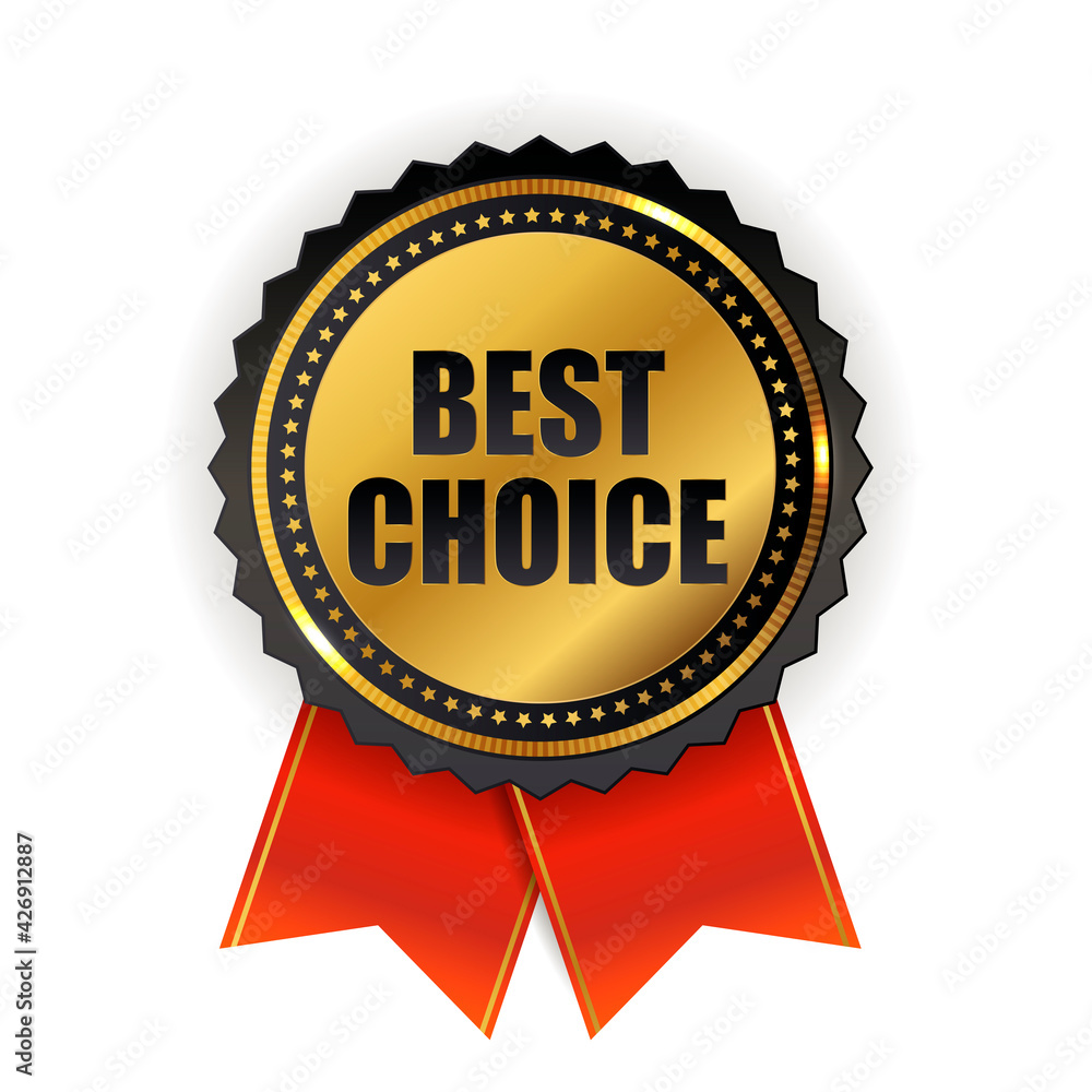 Best choice golden quality label sign. Vector illustration Best choice golden quality label sign. Vector illustration