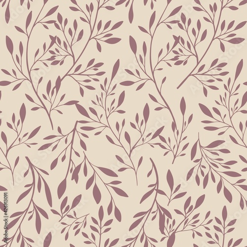 seamless pattern with leaves © Anna