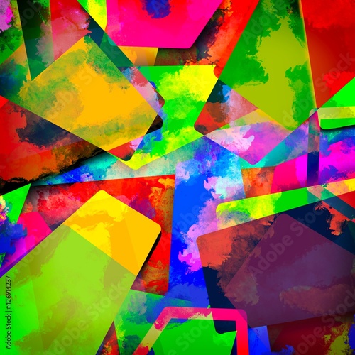 abstract colorful background with squares