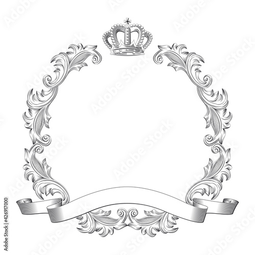Vintage Frame with Royal Crown