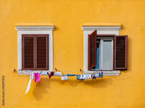 Window of old building in Montenegro, Europe photo