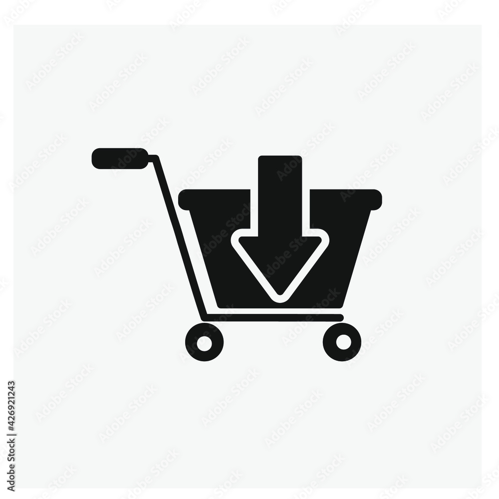 Shopping cart vector icon. Editable stroke. Linear style sign for use on web design and mobile apps, logo. Symbol illustration. Pixel vector graphics - Vector Shopping cart vector icon. Editable stroke. Linear style sign for use on web design and mobile apps, logo. Symbol illustration. Pixel vector graphics - Vector