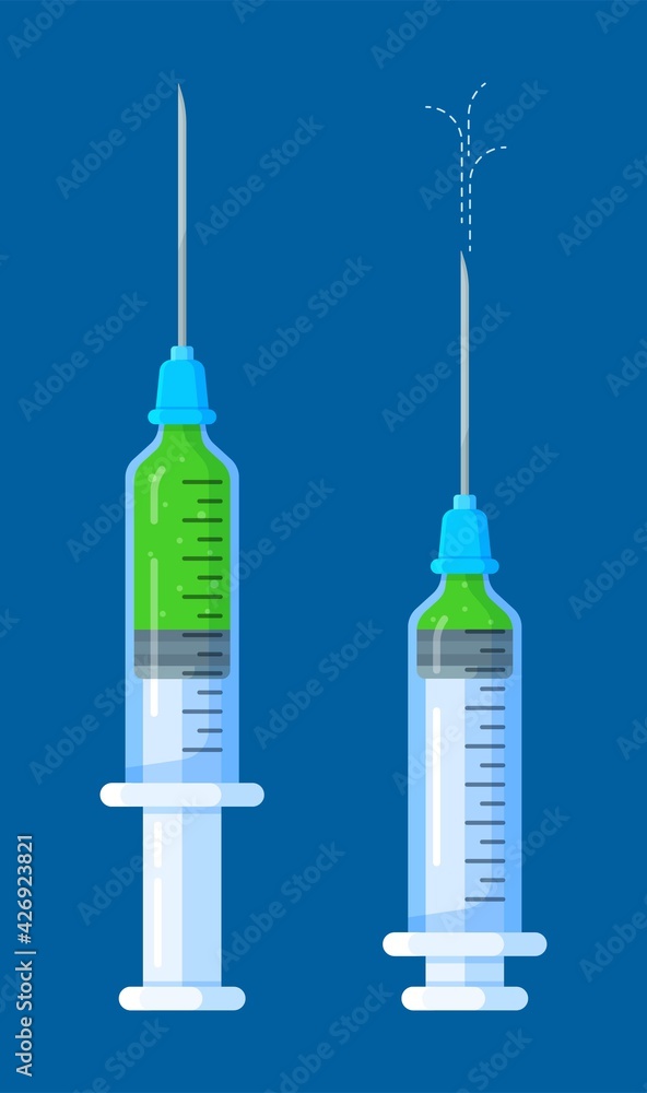 syringe The vaccine is in syringes. Vector illustration of a background image. Virus test. Medicine, hospital, help, test, physical examination. syringe The vaccine is in syringes. Vector illustration of a background image. Virus test. Medicine, hospital, help, test, physical examination.
