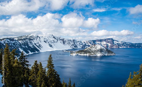 Crater Lake National Park in early Spring