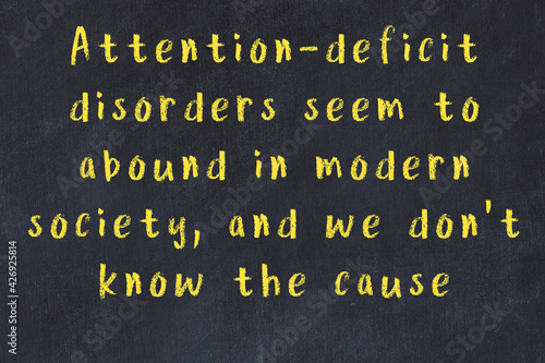 Canvas Print Black chalkboard with wise inscription on it