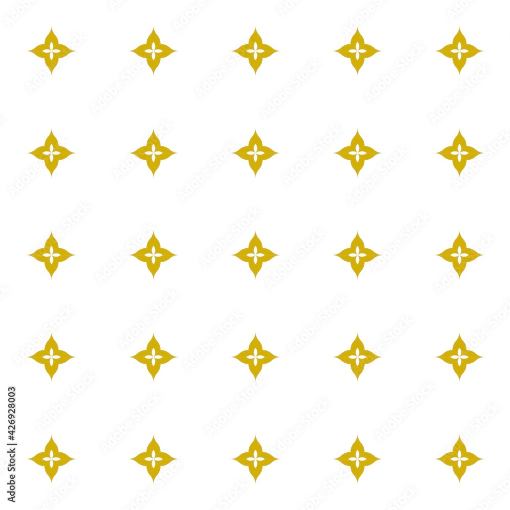 Abstract of four star pattern. Design grid of seamless gold on white background. Design print for illustration, texture, wallpaper, background. Abstract of four star pattern. Design grid of seamless gold on white background. Design print for illustration, texture, wallpaper, background.