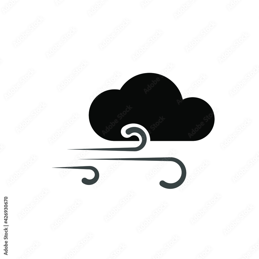illustration vector graphic Windy icon template illustration vector graphic Windy icon template