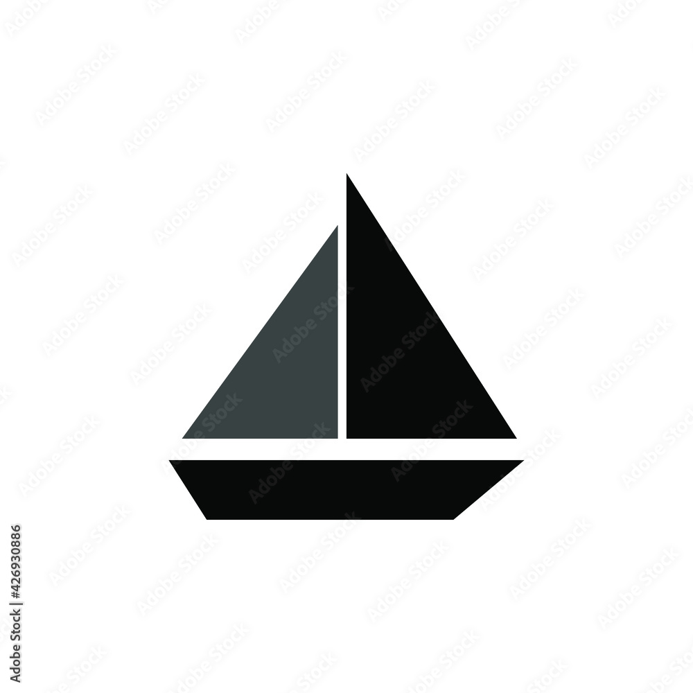 Fototapeta premium illustration vector graphic yacht icon template