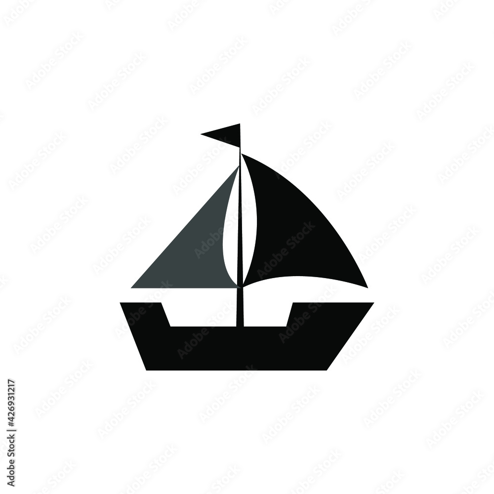 illustration vector graphic Ship icon template illustration vector graphic Ship icon template