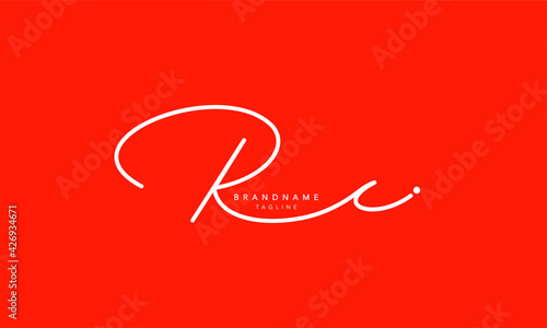 Alphabet letters Initials Monogram logo RC, CR, R and C
