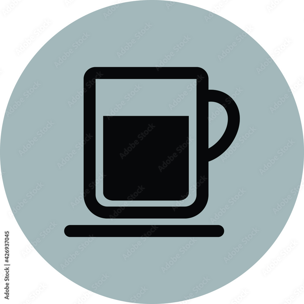 Media Icon drinking glass, for websites and applications