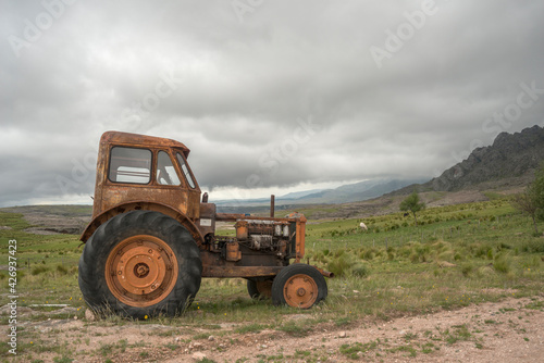 old out of use tractor