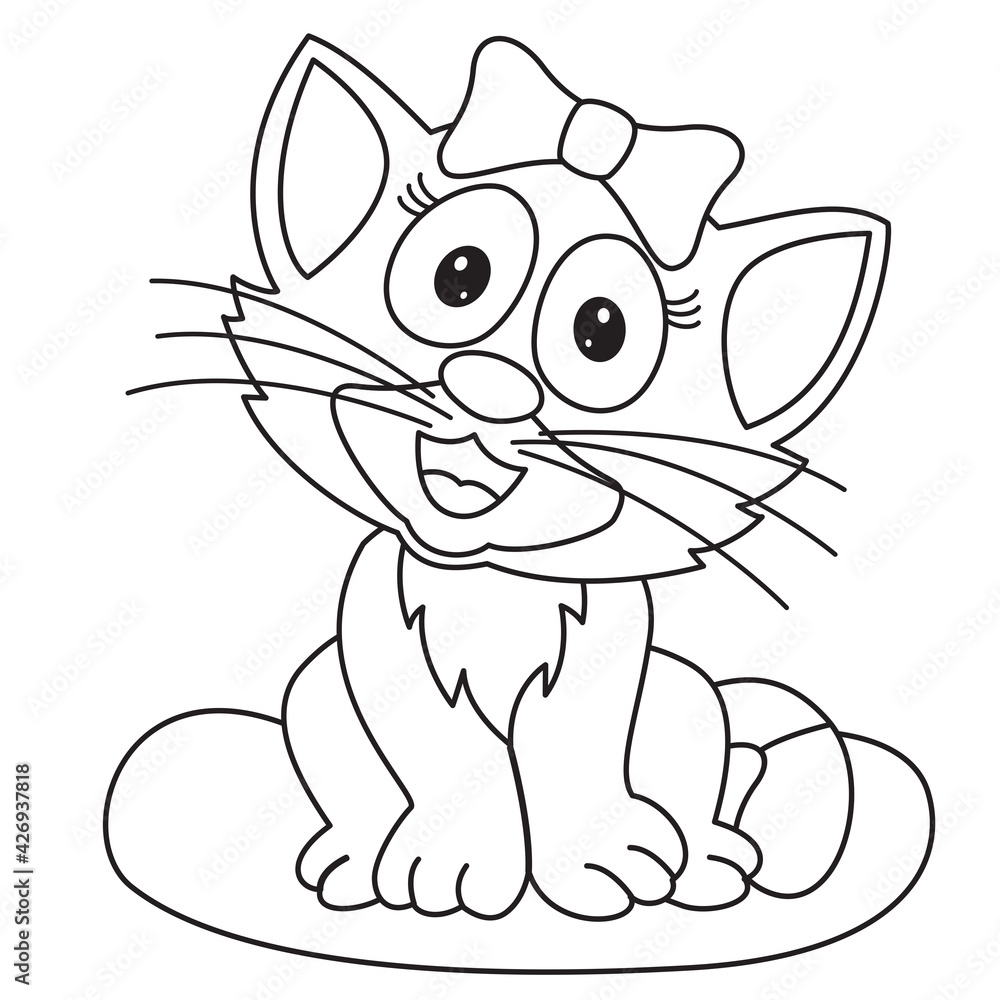 Obraz premium Line Art Drawing For Kids Coloring Page