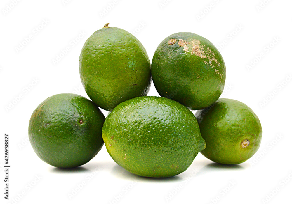 Fresh ripe lime isolated on white background Fresh ripe lime isolated on white background
