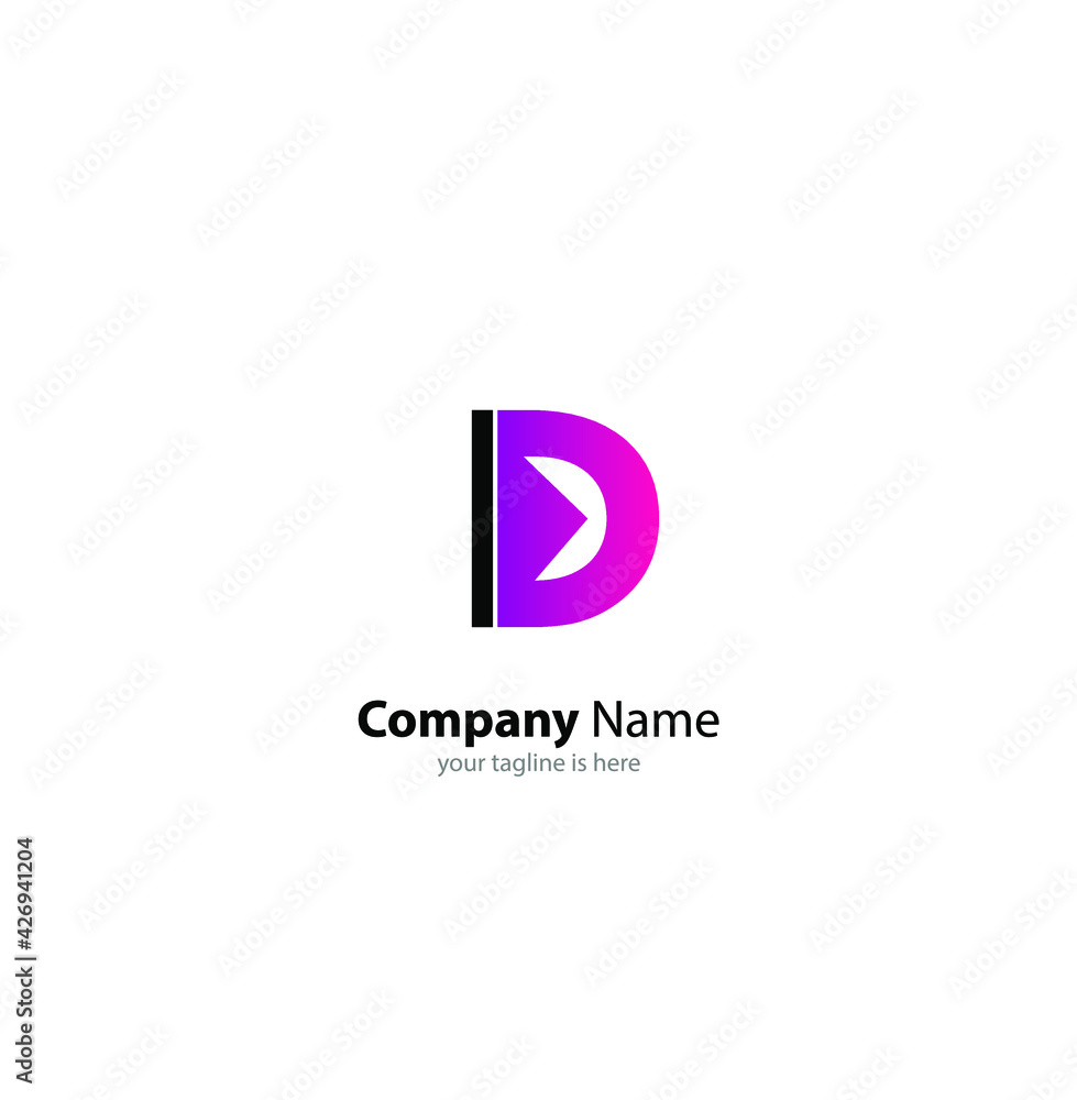 simple letter D logo concept with white background, minimalist style simple letter D logo concept with white background, minimalist style