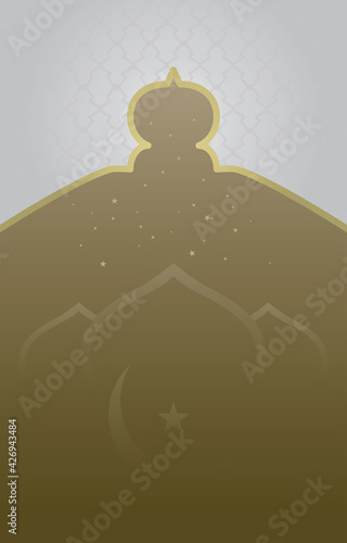 Greeting card ramadan design portrait set