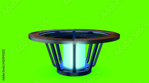 Virtual TV Studio News Desk. 3d Rendering. This background was created in high resolution with 3ds Max-Vray software. You can use it in your virtual studios.