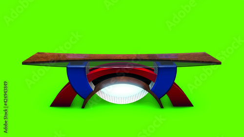 Virtual TV Studio News Desk. 3d Rendering. This background was created in high resolution with 3ds Max-Vray software. You can use it in your virtual studios.