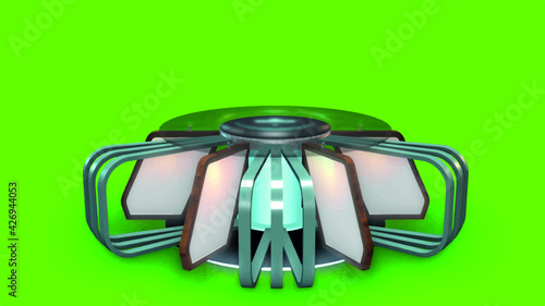 Virtual TV Studio News Desk. 3d Rendering. This background was created in high resolution with 3ds Max-Vray software. You can use it in your virtual studios.