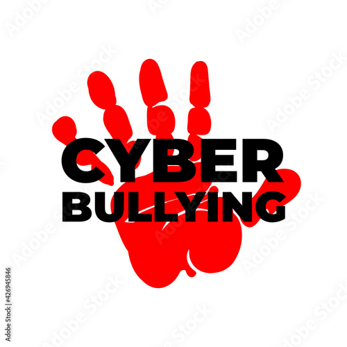 Stop Bullying sign. Social media bullying, Cyber bullying.