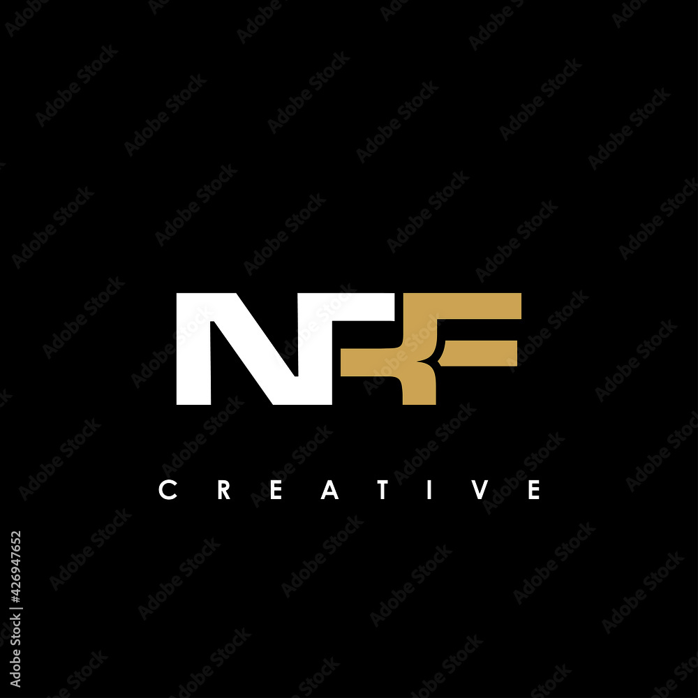 NRF Letter Initial Logo Design Template Vector Illustration
