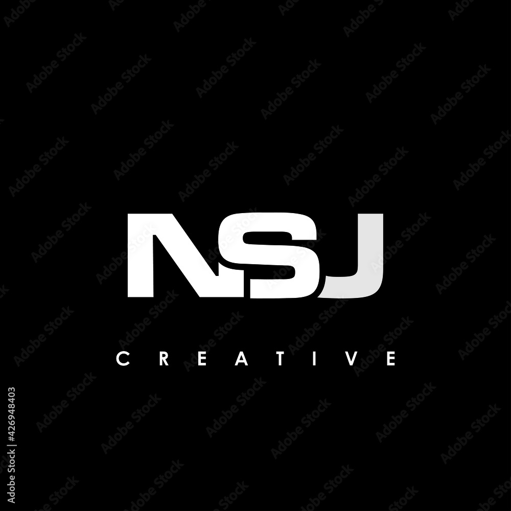 NSJ Letter Initial Logo Design Template Vector Illustration NSJ Letter Initial Logo Design Template Vector Illustration