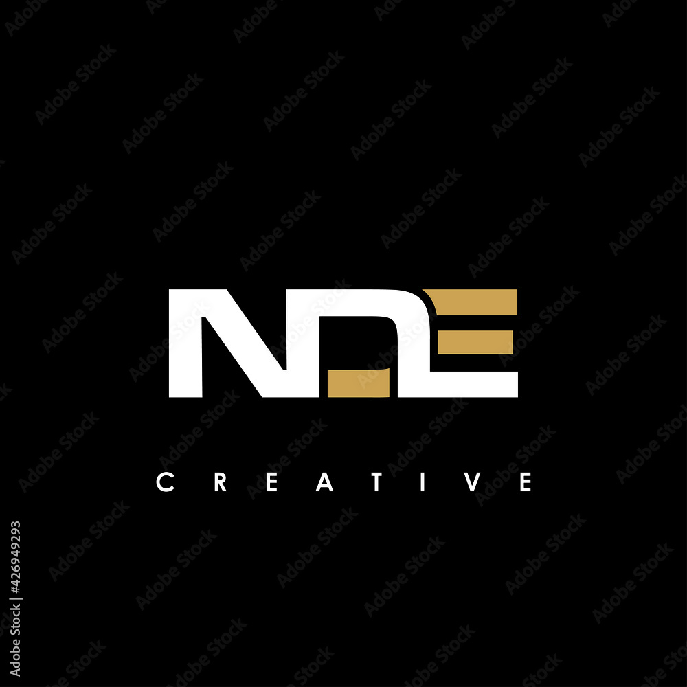 NDE Letter Initial Logo Design Template Vector Illustration