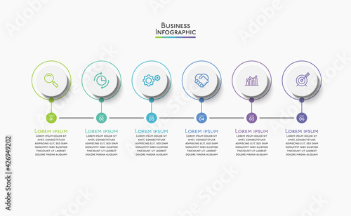 Business data visualization. timeline infographic icons designed for abstract background template milestone element modern diagram process technology digital marketing data presentation chart Vector