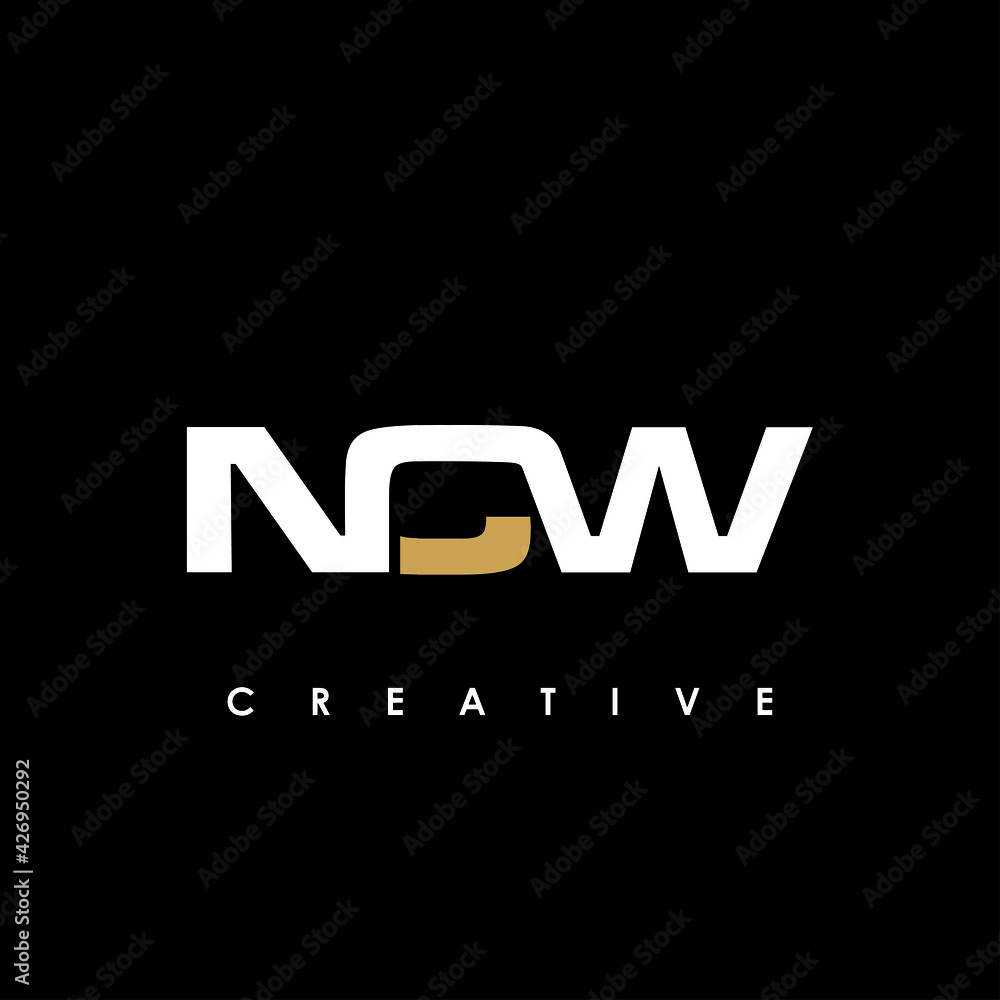 NCW Letter Initial Logo Design Template Vector Illustration