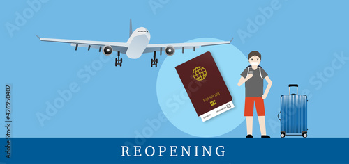 Reopening airplane travel after covid-19 vaccination.
