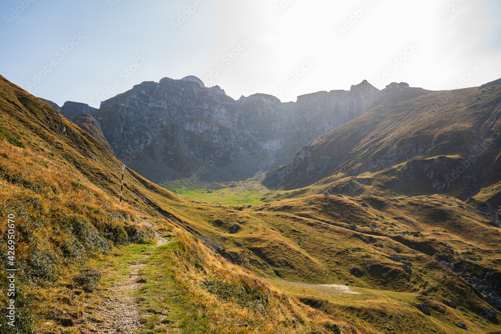 landscape in the romanian carpathian mountains